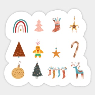 cute holiday christmas season sticker pack Sticker